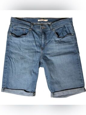 LEVI’S Classic Bermuda Jean Shorts Denim Medium Wash Long Jorts Size 31